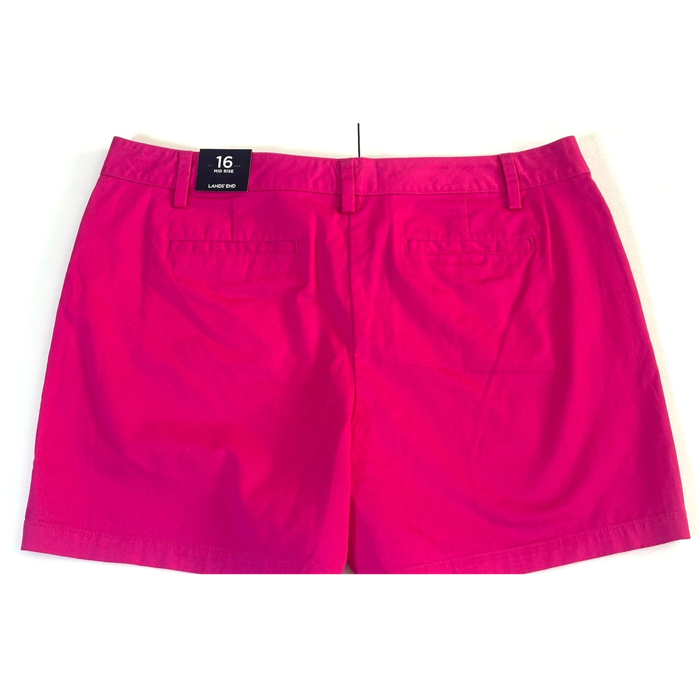 Land’s End Women's Shorts Size 16 Pink Magenta NWT - Picture 10 of 16